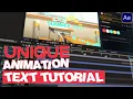 UNIQUE TEXT ANIMATION TUTORIAL After Effects AMV Tutorial Any skill level