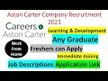 Aston Carter Company Recruitment 2021 Any Graduate Work From Home jobs Aston Carter jobs jobs