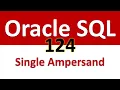 SQL for Beginners 124 SUBSTITUTIONS Single Ampersand