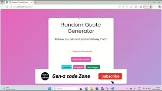 Random Quote Generator Using HTML CSS JavaScript Beautiful Bootstrap Project for Beginners