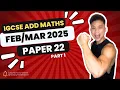 2a IGCSE Add Math 2025 v22 Q1-6 25 25 A STAR MARK SCHEME