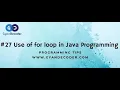 How to use for Loops In Java Programming