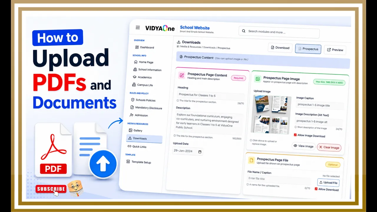 Upload PDFs and Documents on Your Website
