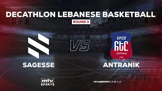 Decathlon Lebanese Basketball Championship 2025 2026 Sagesse Vs Antranik Round 3 