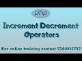 increment decrement operator in php in hindi