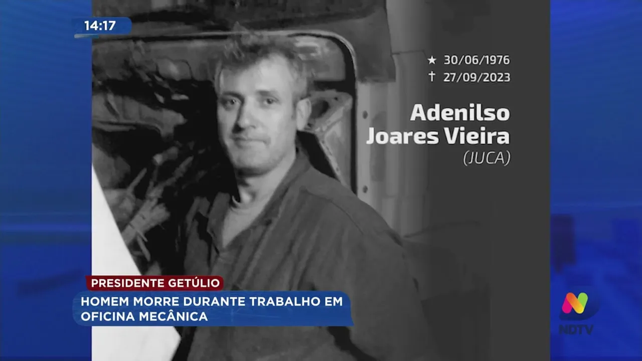 Homem morre durante trabalho em oficina mecânica em Presidente Getúlio