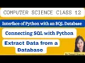 Interface of Python with an SQL Database Connecting SQL with Python Interface Python with MYSQL
