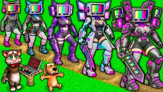 UPGRADE of TV WOMAN TITAN BOSS TEAM vs SKIBIDI TOILET and SPEAKER MAN in MINECRAFT animation