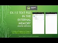Text file in External storage Ex-15