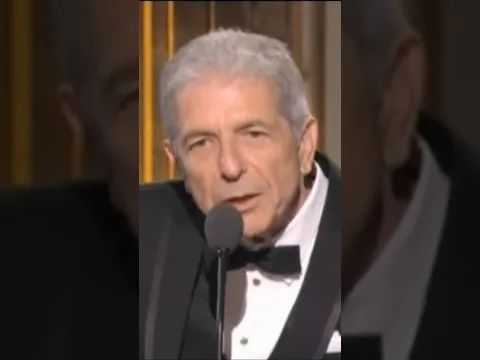 Leonard Cohen was inducted into the Rock and Roll Hall of Fame in 2008 by Lou Reed. #leonardcohen