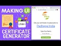 Certificate Generator UI in HTML CSS Add Download Function - Part 2