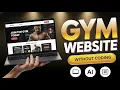 How to Make a Gym Website Using AI Full Tutorial Hosting No Coding