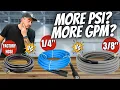 PRESSURE WASHER HOSE COMPARISON - DOES SIZE EFFECT PERFORMANCE
