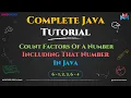 Count Factors Of A Number In Java Explained Step-by-Step Master In Looping in Java