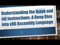 Understanding the leave and ret Instructions A Deep Dive into x86 Assembly Language