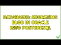 Databases Migrating BLOB in Oracle into PostgreSQL