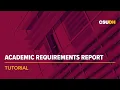 Academic Requirements Report AAR
