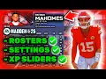 The BEST Madden 26 Franchise Setup - Realistic Rosters XP Sliders More