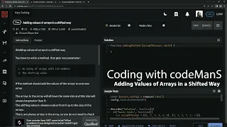 Codewars 7 kyu Adding Values of Arrays in a Shifted Way Javascript