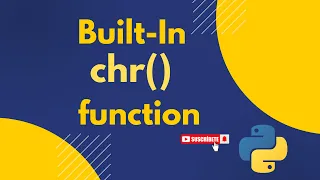 RK chr Built-in function in python