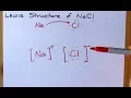How to Draw the Lewis Structure of NaCl sodium chloride ionic