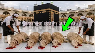 شاهد كيف يتم ذبح ملايين الأضاحي في الحج؟ 😱 مشاهد مهيبة قرب الحرم المكي لأول مرة كأنك هناك!