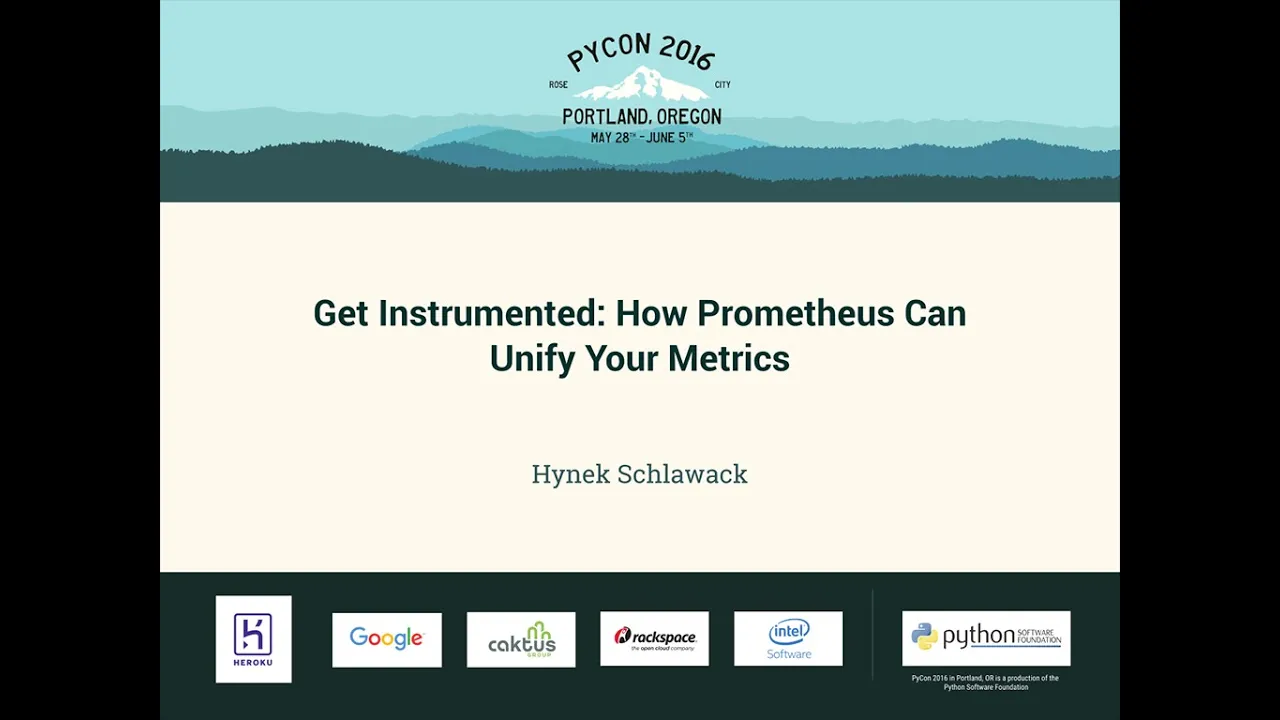 Hynek Schlawack - Get Instrumented: How Prometheus Can Unify Your Metrics - PyCon 2016