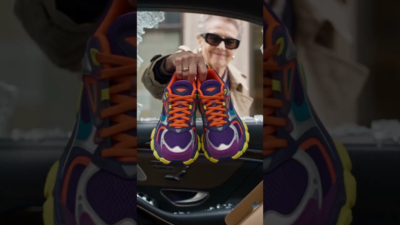 Colorful sneaker commercial created with Seedance 2.5