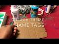 Beach Theme Name Tag arts and craft for children