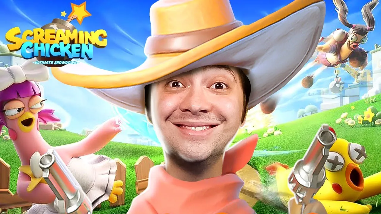 alanzoka jogando Screaming Chicken: Ultimate Showdown com os amigos