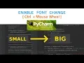 How to enable Font size change Zoom with Ctrl mouse wheel in PyCharm IDE byAO