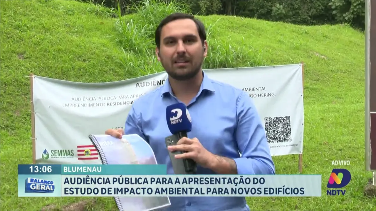 Audiência pública para apresentação do estudo de impacto ambiental para novos edifícios em Blumenau