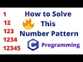 How to Solve this Number Pattern In For Loop C Programming Tamil Stack