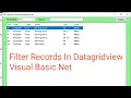 VB Net Filter Records of Datagridview With TextBox and ComboBox SQL server DB Visual Basic Net