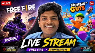 finally playing free fire and stumble guys
