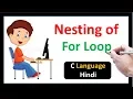 Nesting of For Loop C Language-Hindi