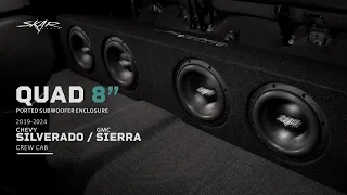Skar Quad 8 Ported Subwoofer Enclosure for 2019-UP Chevy Sierra Crew Cab Models