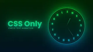 CSS Gradient Circle Text Animation Html CSS OnlineTutorialsYT