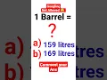 Lagu Litres in a Barrel | 1 barel berapa liter | satu barel berapa liter  #barrel #barel #shorts