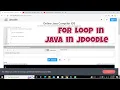 how to use for loop in java in jdoodle for loop implementation in java in jdoodle