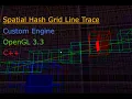 Ray Casting Through a Spatial Hash Grid C Space Arcade Game Update 2