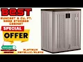Best Suncast 9 Cu Ft Base Storage Cabinet Resin Garage Organizer Platinum Metallic Slate2 Review