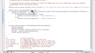 PASSWORD POLICY VALIDATION REGEX USING JAVA DEMO
