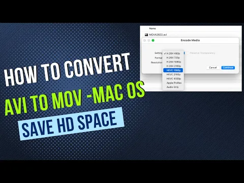 Download MP3 How to convert AVI files to MOV on a Mac - 2 EASY methods with no 3rd party apps needed