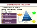 Quiz on Ecosystems 30 MCQs Environmental Science Questions for School Quiz Competitions June 5