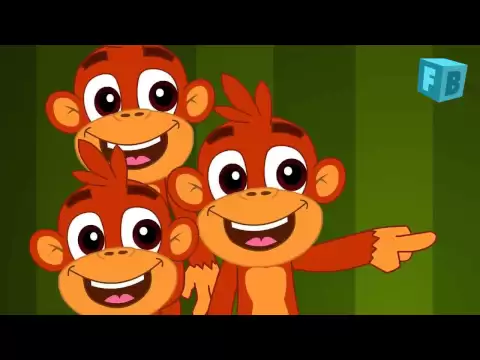 Download MP3 Five Little Monkeys Jumping On The Bed | Children Nursery Rhyme | Flickbox Kids Songs