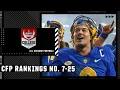 College Football Playoff Rankings No 7-25