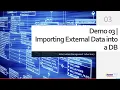 Lab 03 Demo External Data Imports