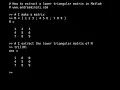 How to extract a lower triangular matrix in Matlab