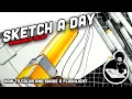 How to draw and color a flashlight with markers like an industrial designer